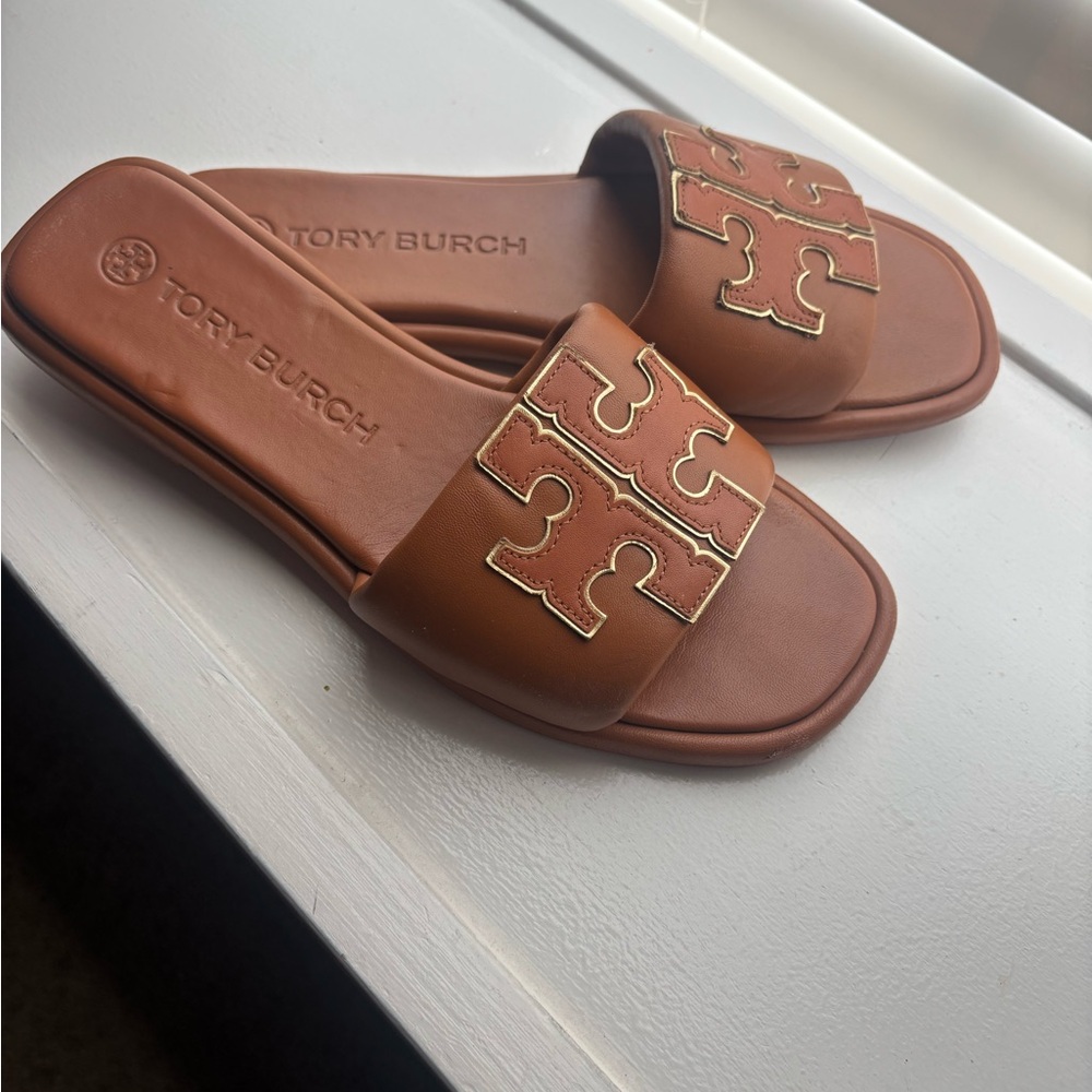 Tory Burch DOUBLE T SPORT SLIDE women’s size 9